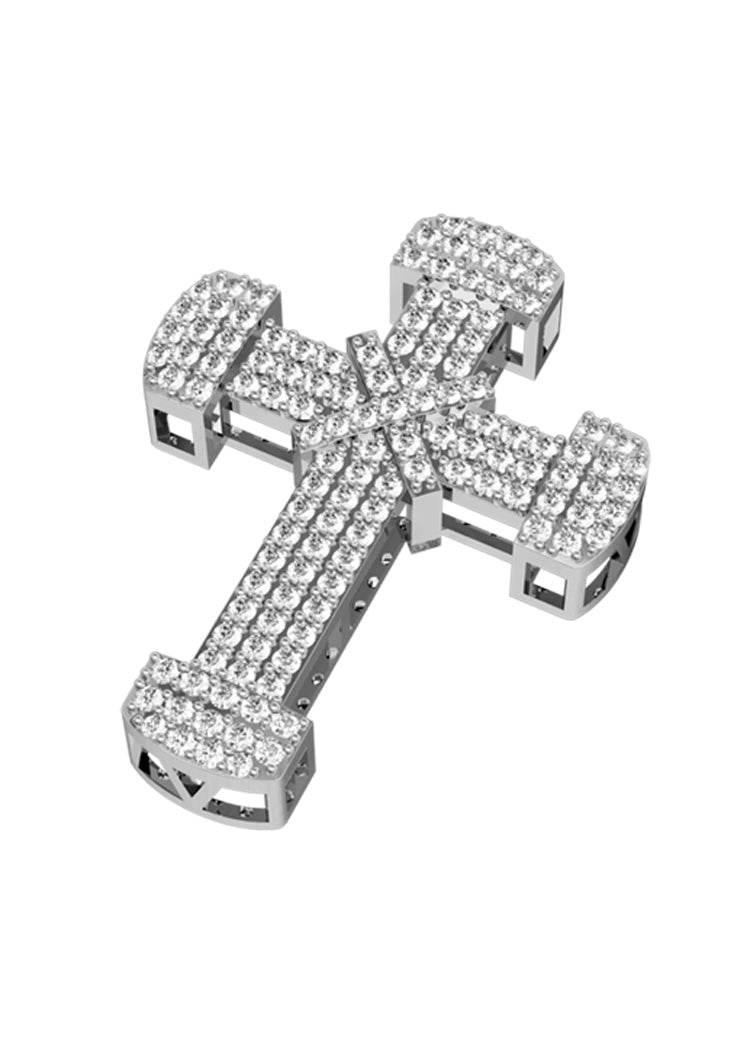 Sparkling Cross pendant with diamonds - Jewelslane
