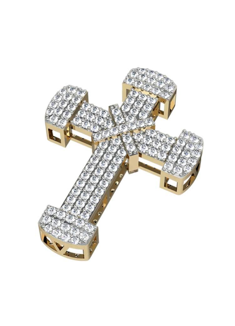 Sparkling Cross pendant with diamonds - Jewelslane
