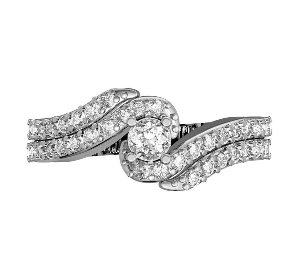 Sparkling Solitaire Diamond Engagement ring - Jewelslane