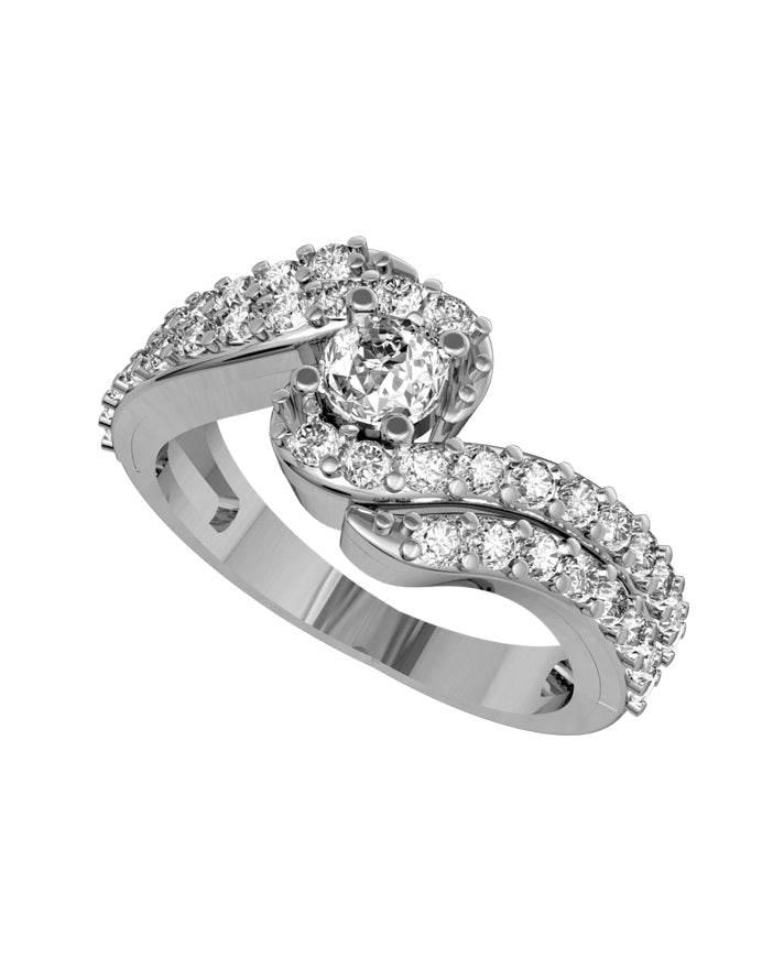 Sparkling Solitaire Diamond Engagement ring - Jewelslane