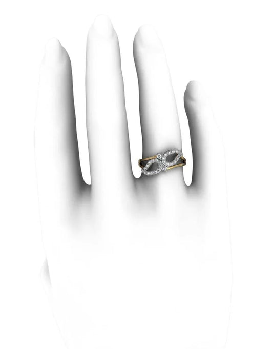 Stylish Diamond Paisley ring - Jewelslane