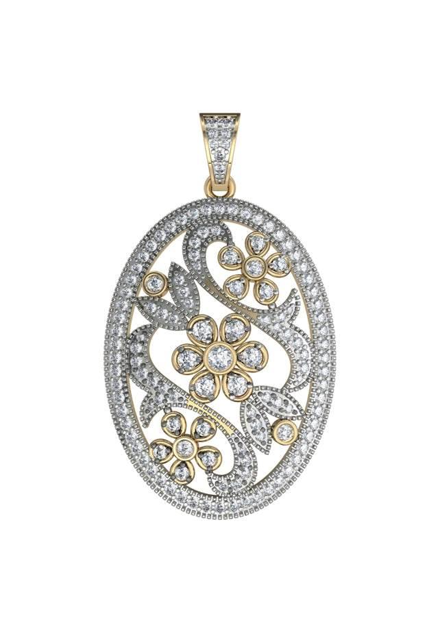 Stylish diamond Pendant - Jewelslane