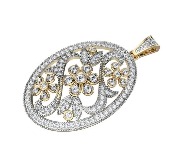 Stylish diamond Pendant - Jewelslane