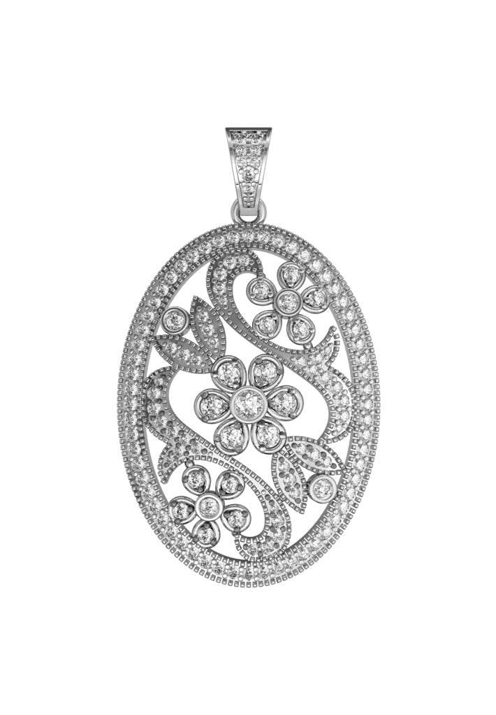 Stylish diamond Pendant - Jewelslane