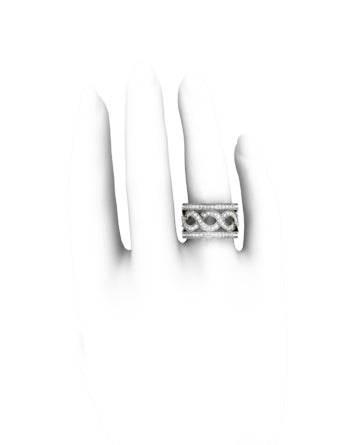 Stylish wide diamond Band - Jewelslane