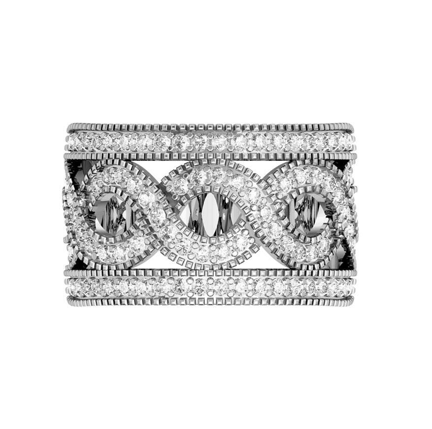 Stylish wide diamond Band - Jewelslane