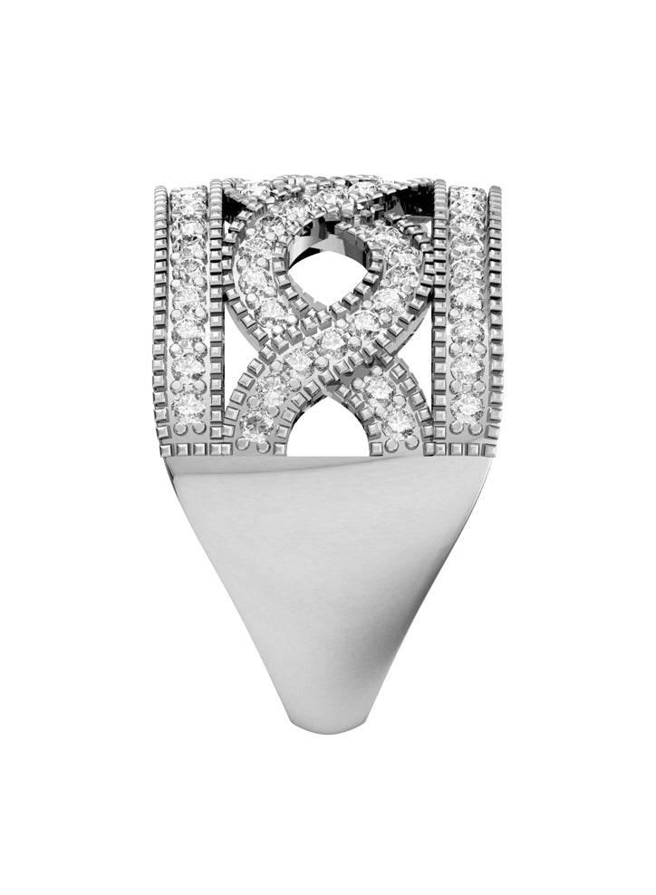 Stylish wide diamond Band - Jewelslane