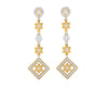 Talor Diamond Dangle drop earrings in Gold - Jewelslane