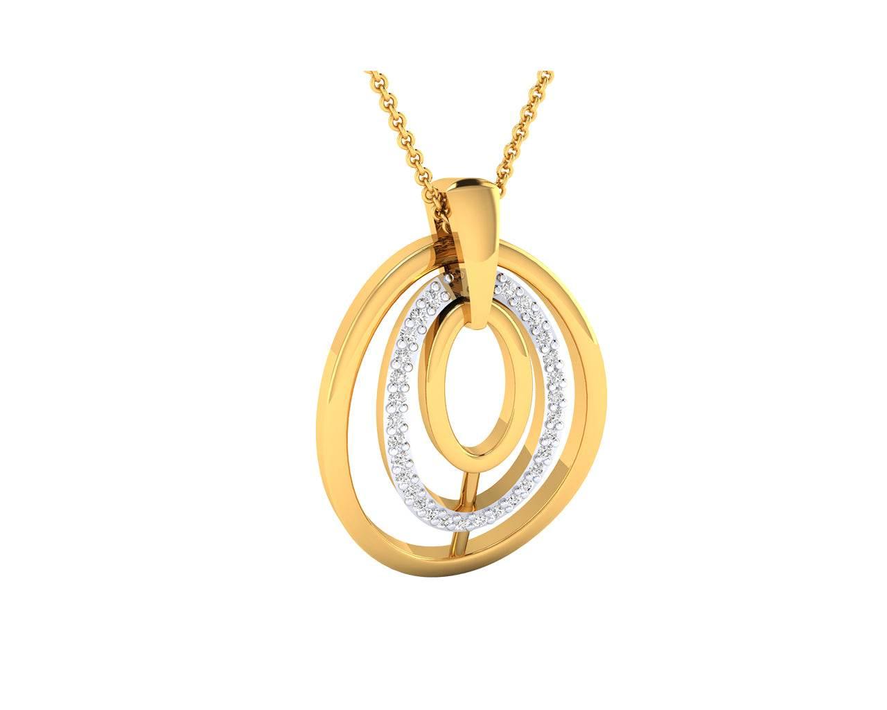 Taya Diamond Pendant in Gold - Jewelslane