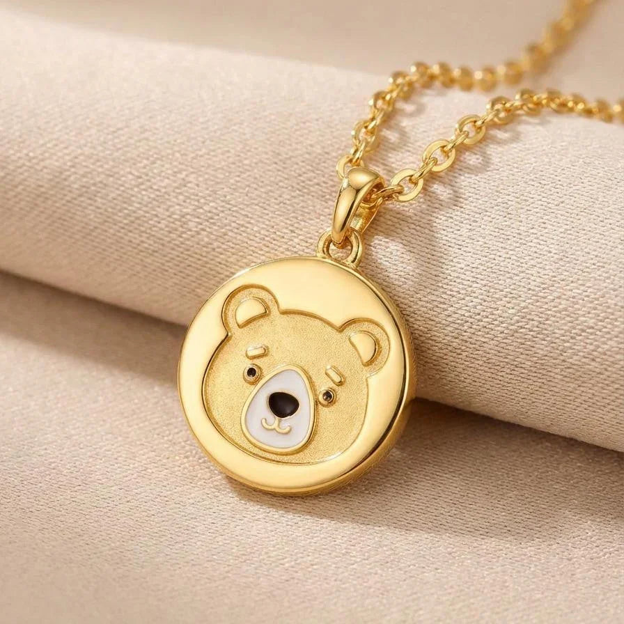 Teddy Bear Charm for children in Gold | Jewelslane