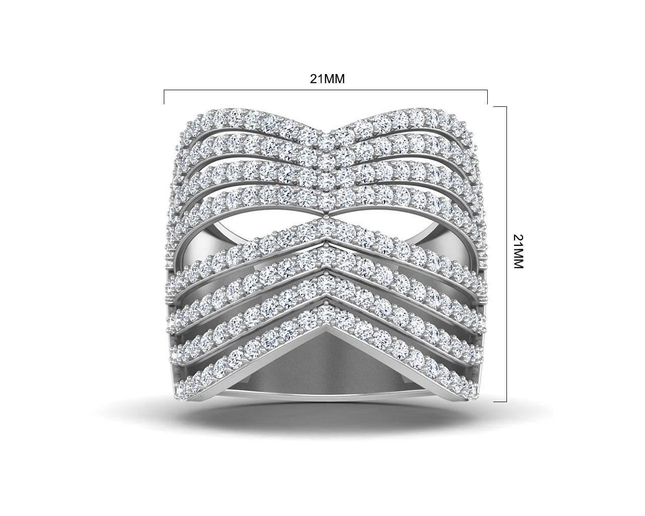 Tracy Wide Diamond Band in 18k gold - Jewelslane