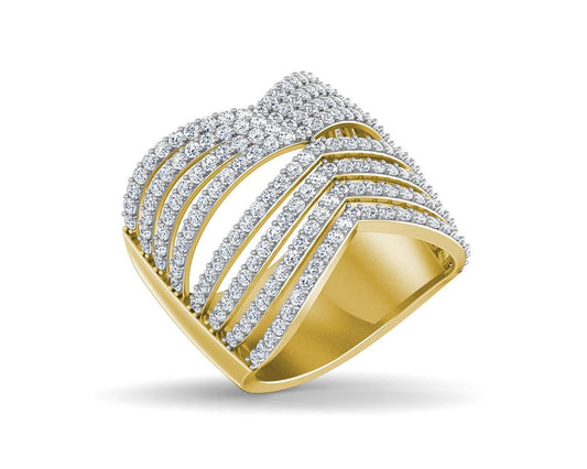 Tracy Wide Diamond Band in 18k gold - Jewelslane