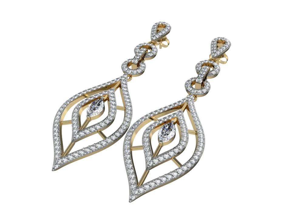 Trendy Diamond Danglers - Jewelslane