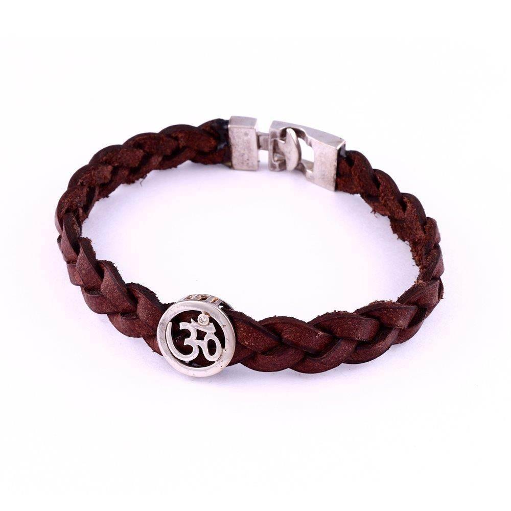 Trendy Om Bracelet in Silver - Jewelslane