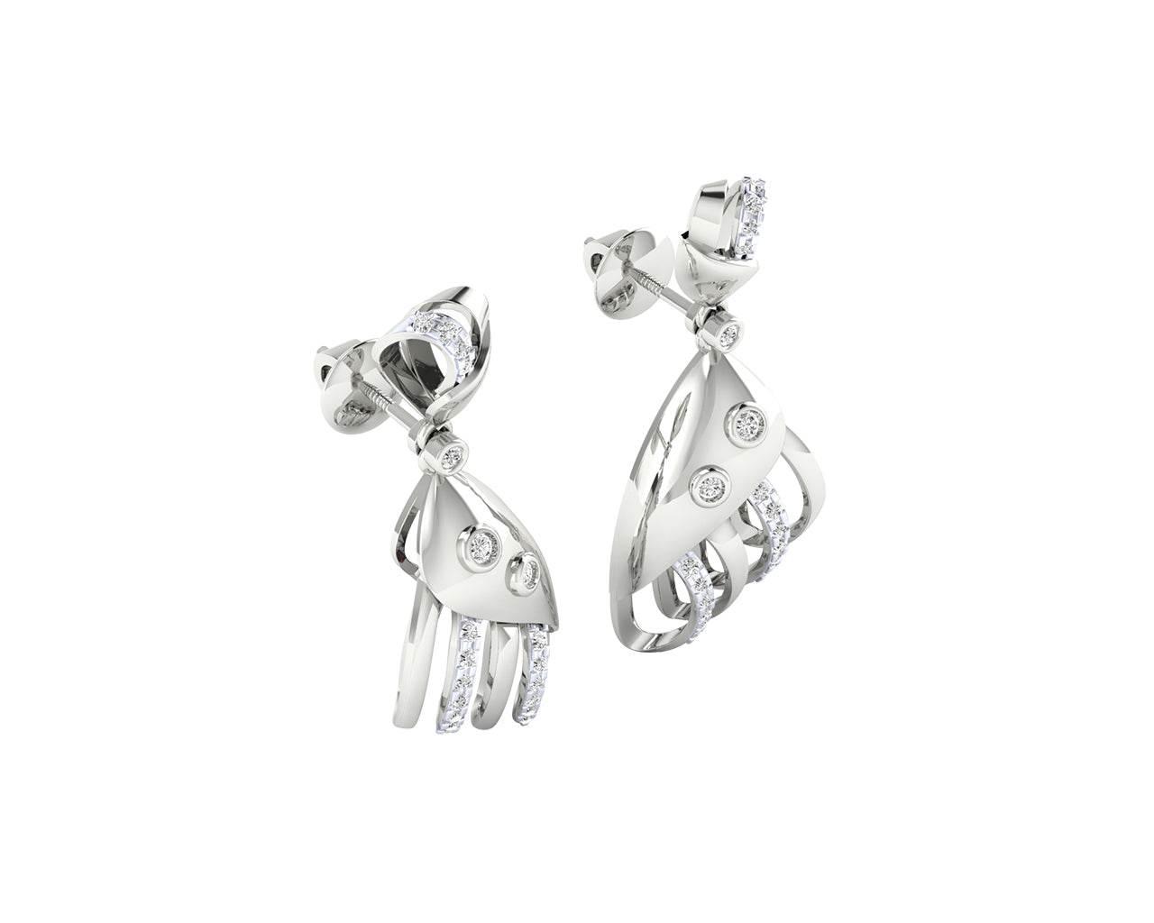 Unice Diamond earrings in 18k gold - Jewelslane