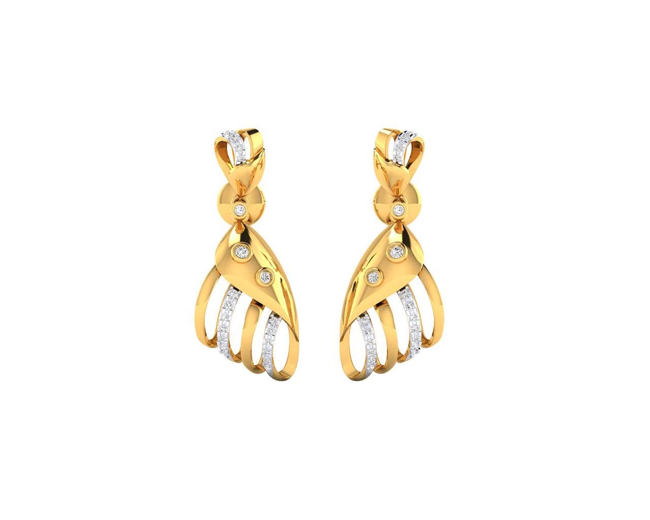 Unice Diamond earrings in 18k gold - Jewelslane