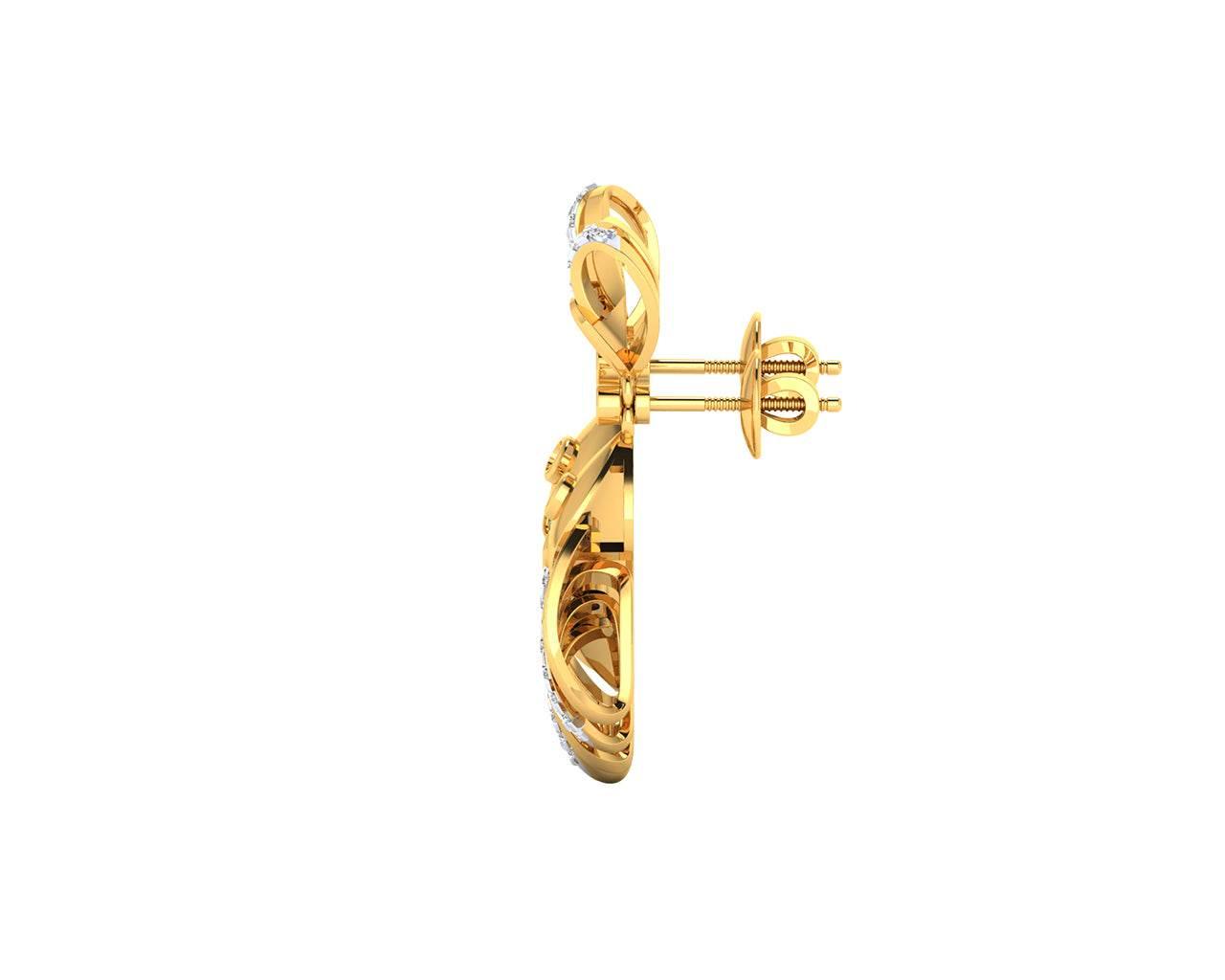 Unice Diamond earrings in 18k gold - Jewelslane