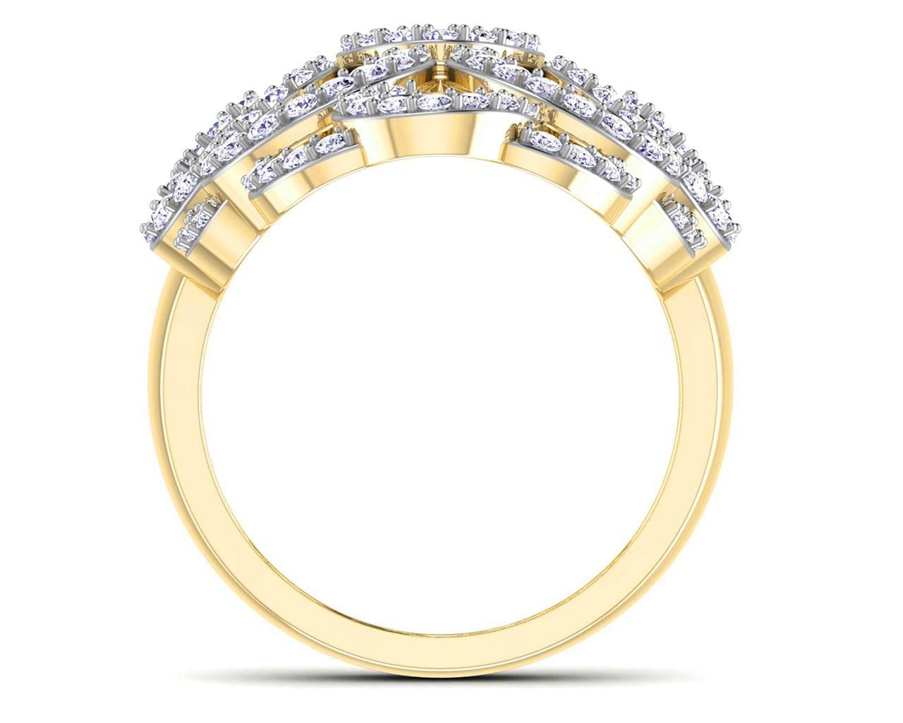 Unika Diamond Cocktail Ring in gold - Jewelslane
