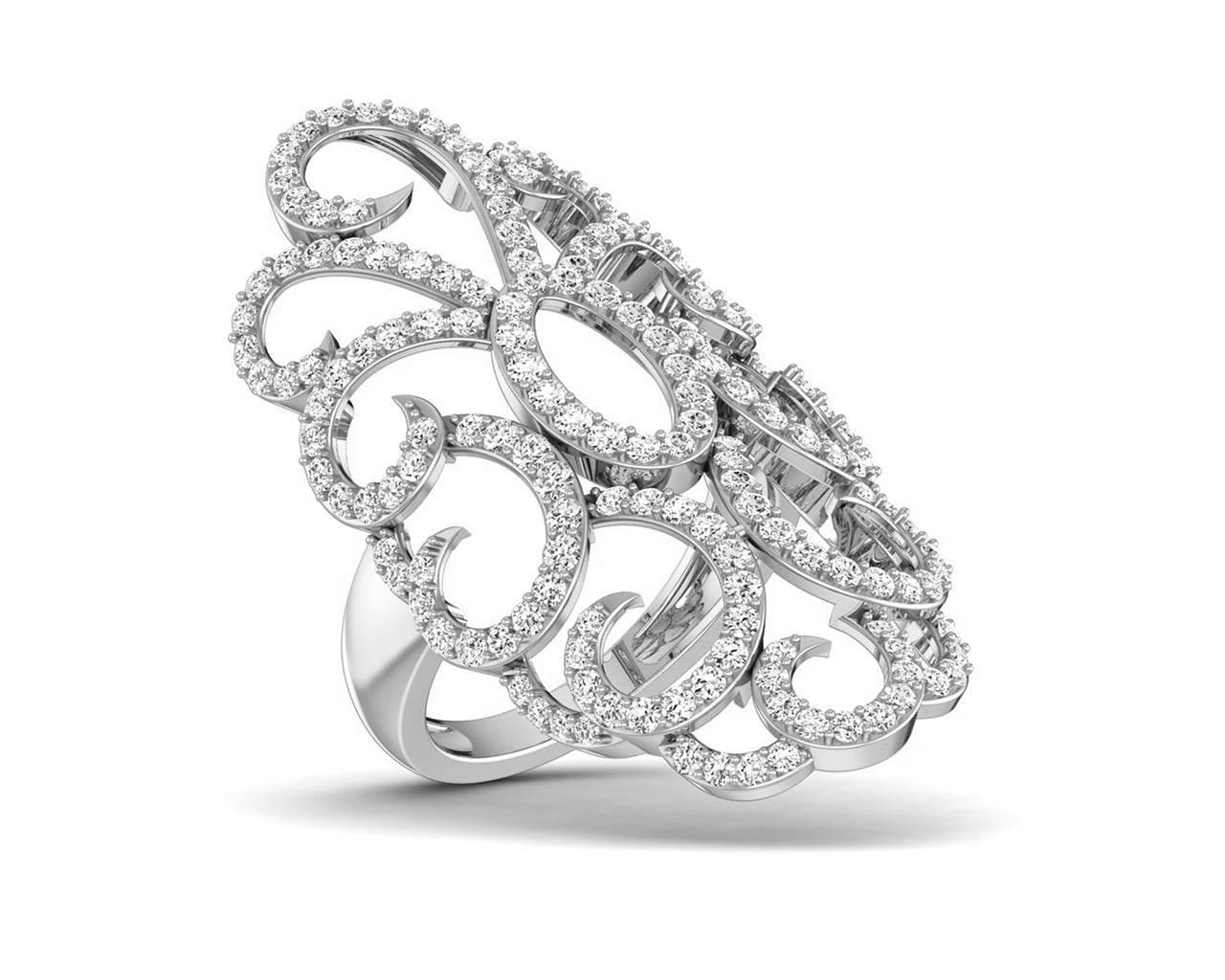 Unika Diamond Cocktail Ring in gold - Jewelslane