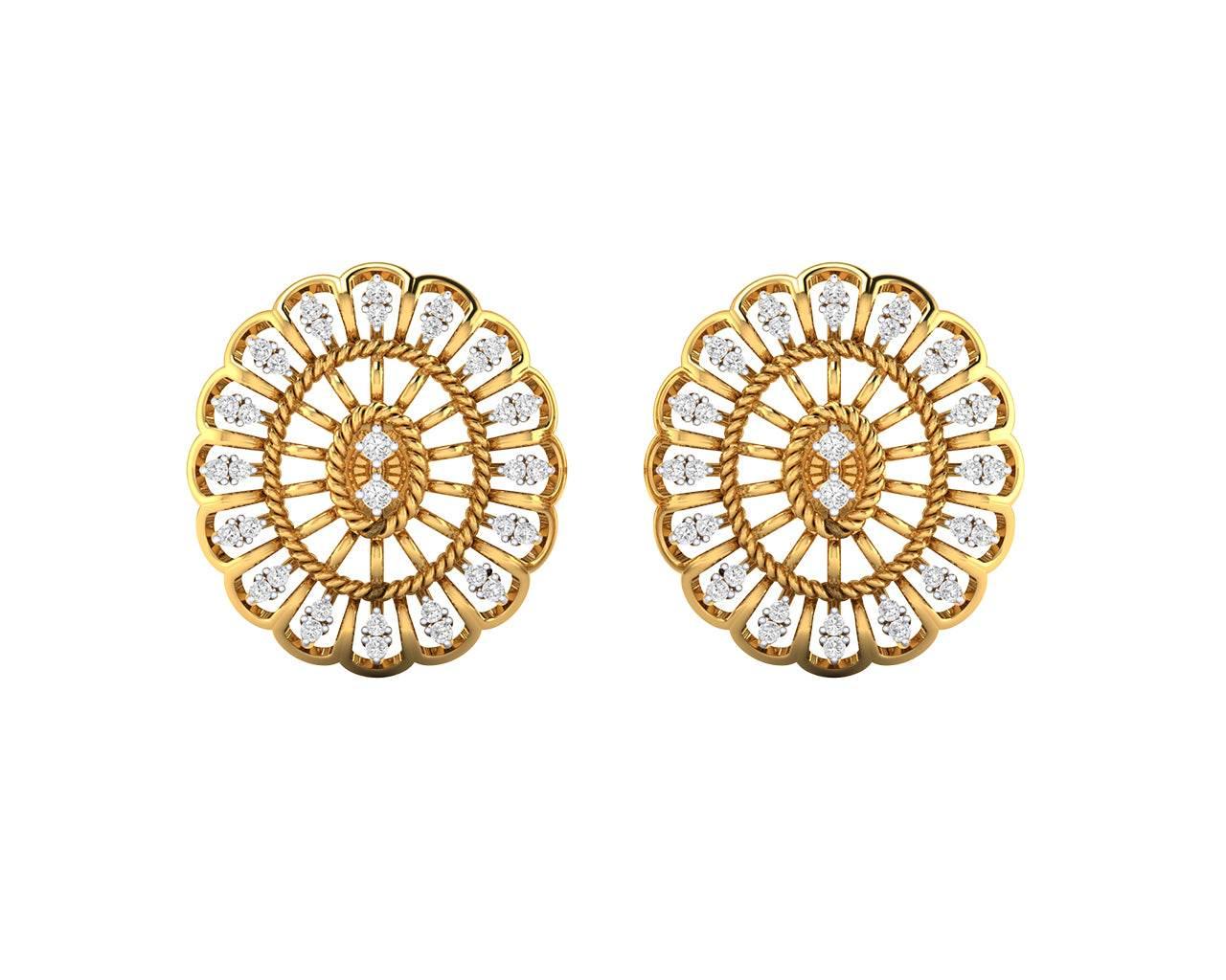 Unika Diamond Earrings in 18k gold - Jewelslane