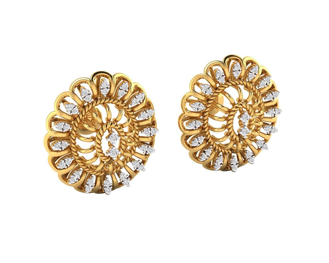 Unika Diamond Earrings in 18k gold - Jewelslane