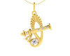 Sri Krishna Gold pendant with diamonds - Jewelslane
