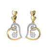 Valentine Diamond Heart Danglers - Jewelslane