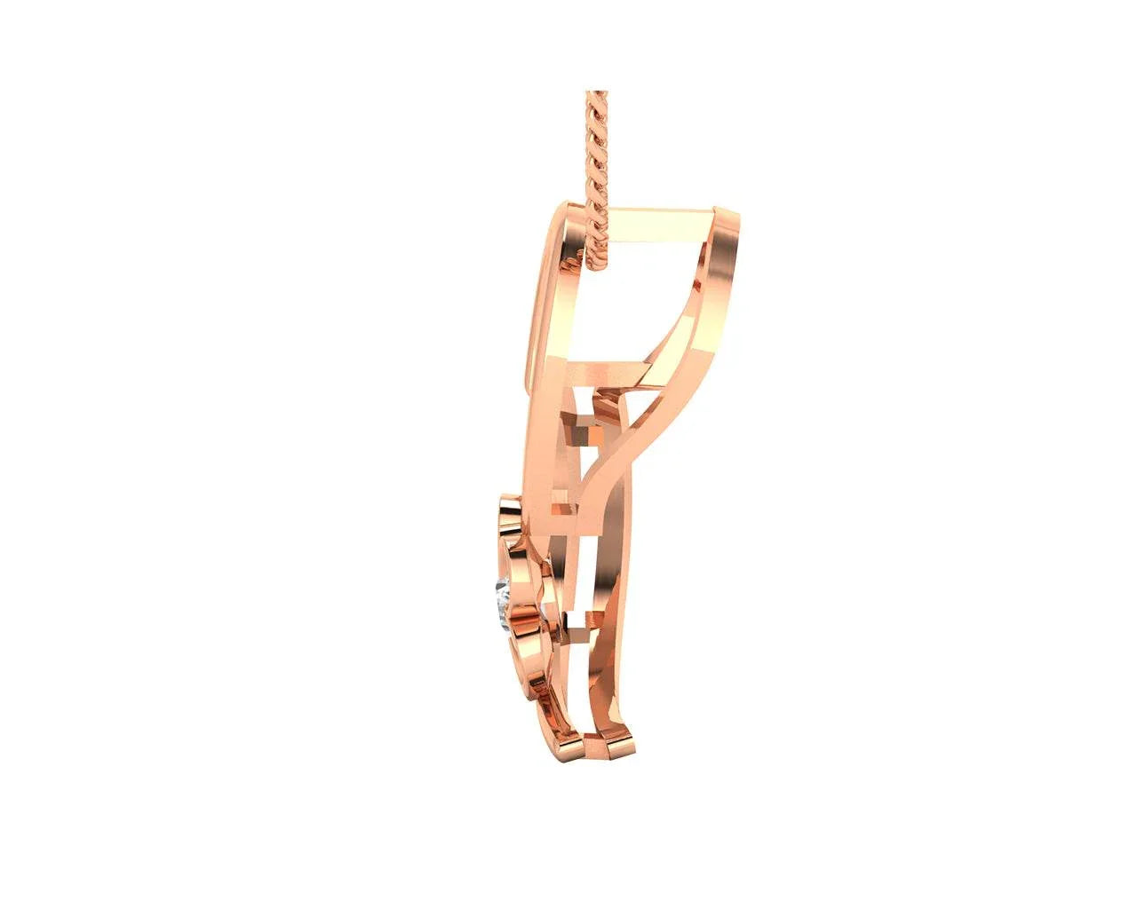 Valentine's diamond heart pendant in gold - Jewelslane