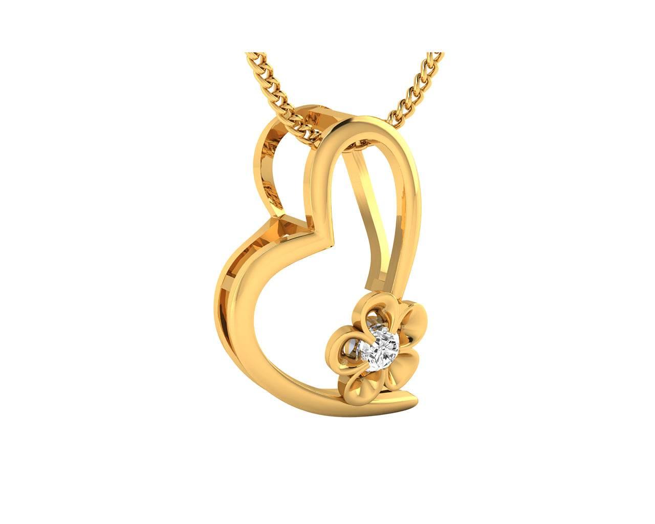 Buy Valentine's diamond heart pendant – Jewelslane