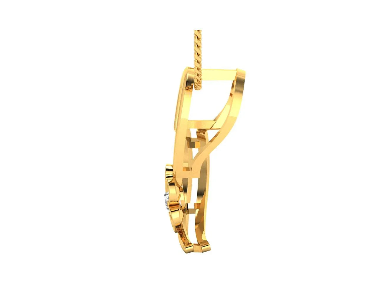 Valentine's diamond heart pendant in gold - Jewelslane