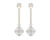 Valli diamond long earrings in gold - Jewelslane