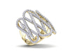 Vien Wide Diamond Band in 18k Gold - Jewelslane