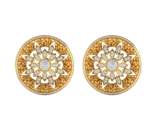 Viny Diamond Earrings in 18k hallmarked gold with certified diamonds - Jewelslane