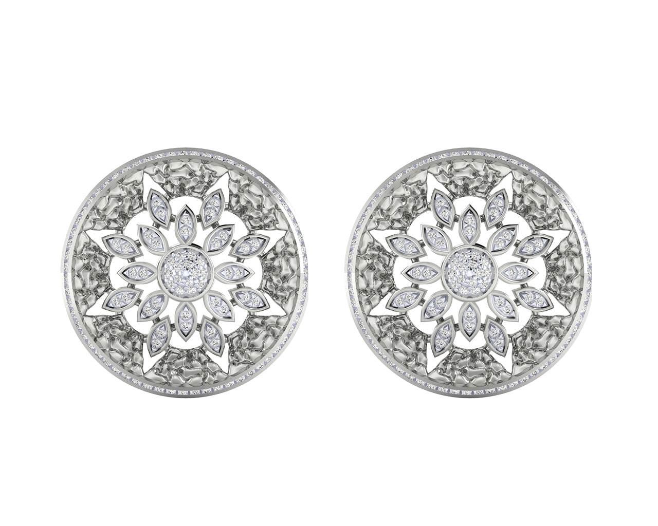 Viny Diamond Earrings in 18k hallmarked gold with certified diamonds - Jewelslane