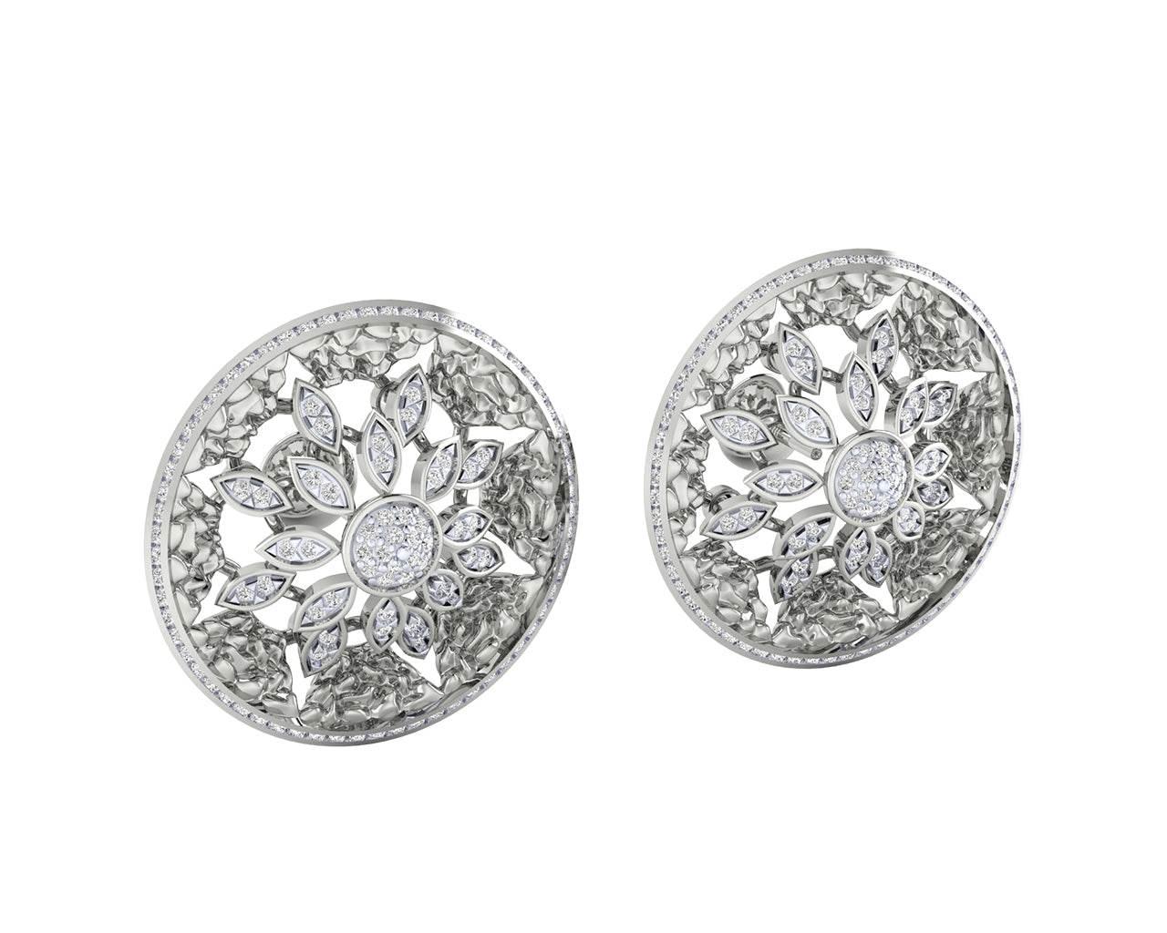 Viny Diamond Earrings in 18k hallmarked gold with certified diamonds - Jewelslane