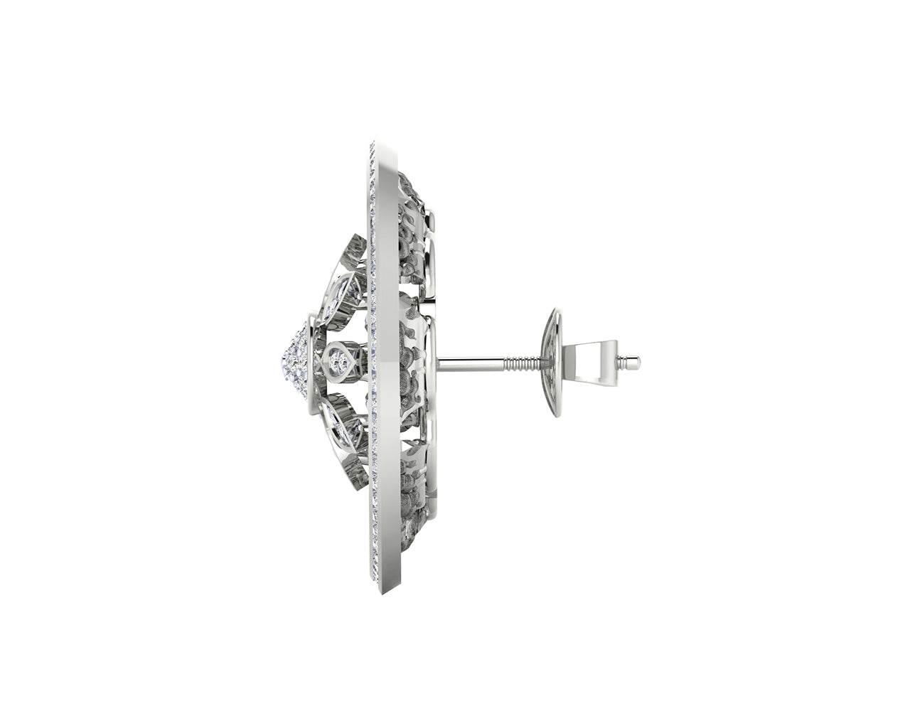 Viny Diamond Earrings in 18k hallmarked gold with certified diamonds - Jewelslane