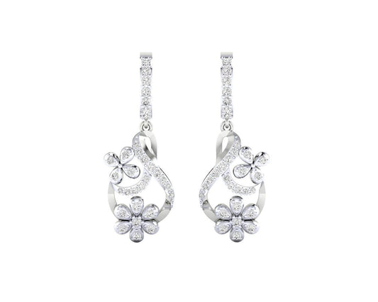 Wagma Diamond dangle drop earrings in gold - Jewelslane