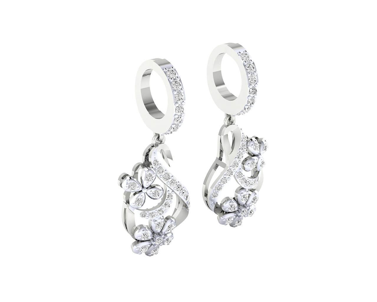 Wagma Diamond dangle drop earrings in gold - Jewelslane