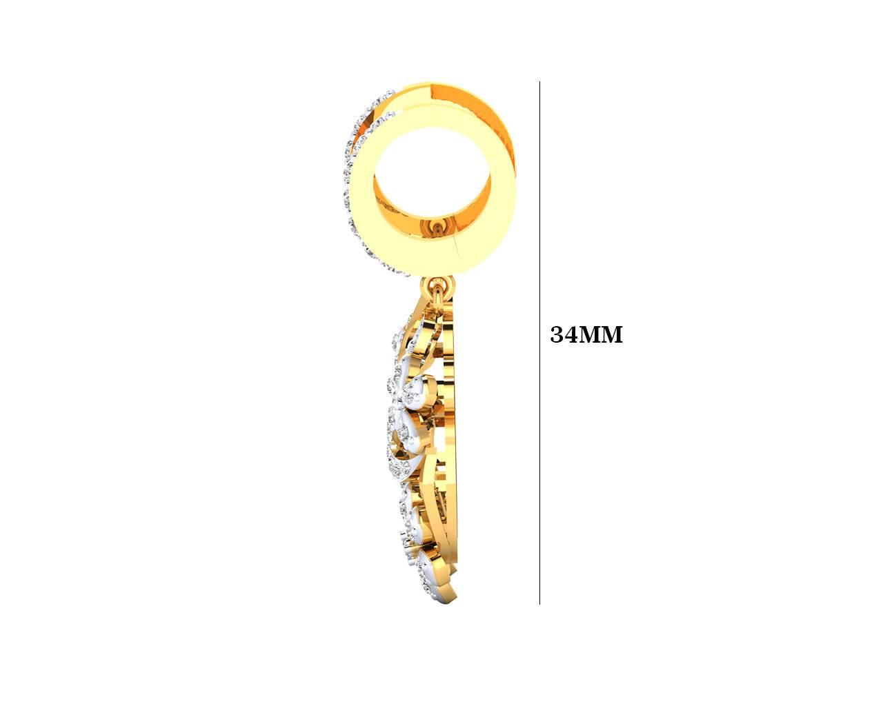 Wagma Diamond dangle drop earrings in gold - Jewelslane