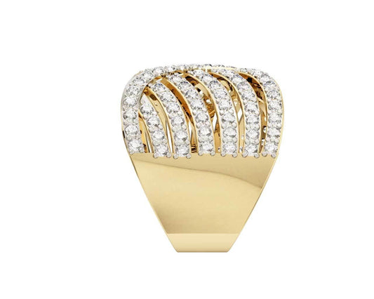 Wide Diamond Cocktail Band - Jewelslane