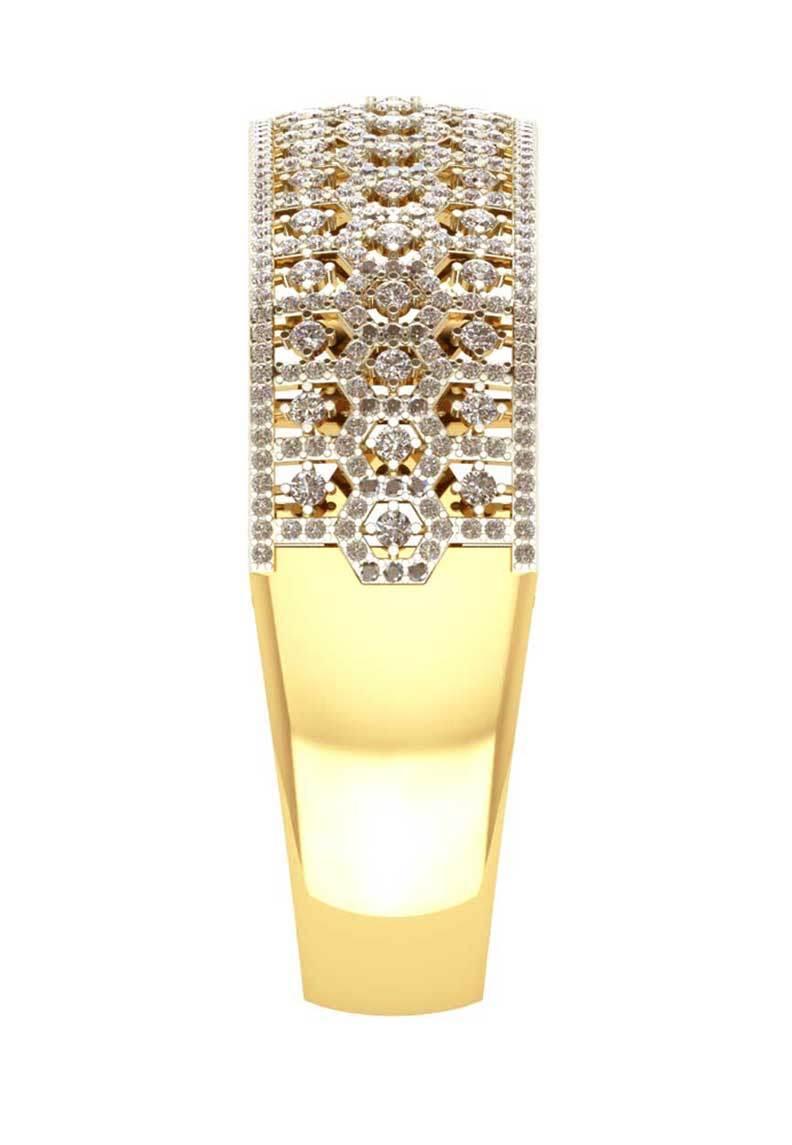 Wide Diamond Half Bangle - Jewelslane