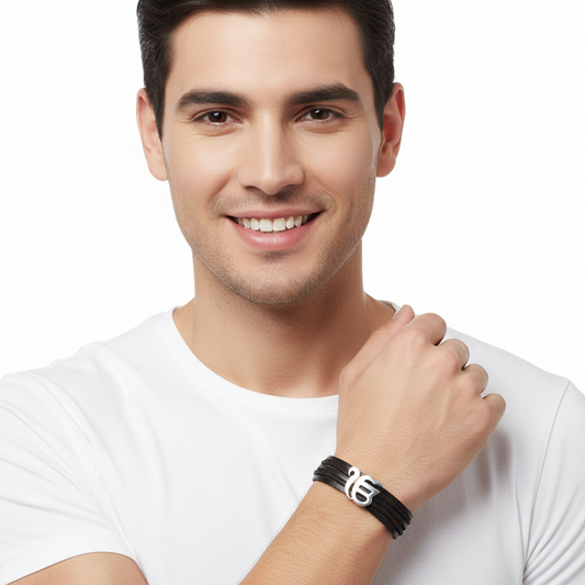 Wide Ik onkaar Silver Bracelet - Jewelslane