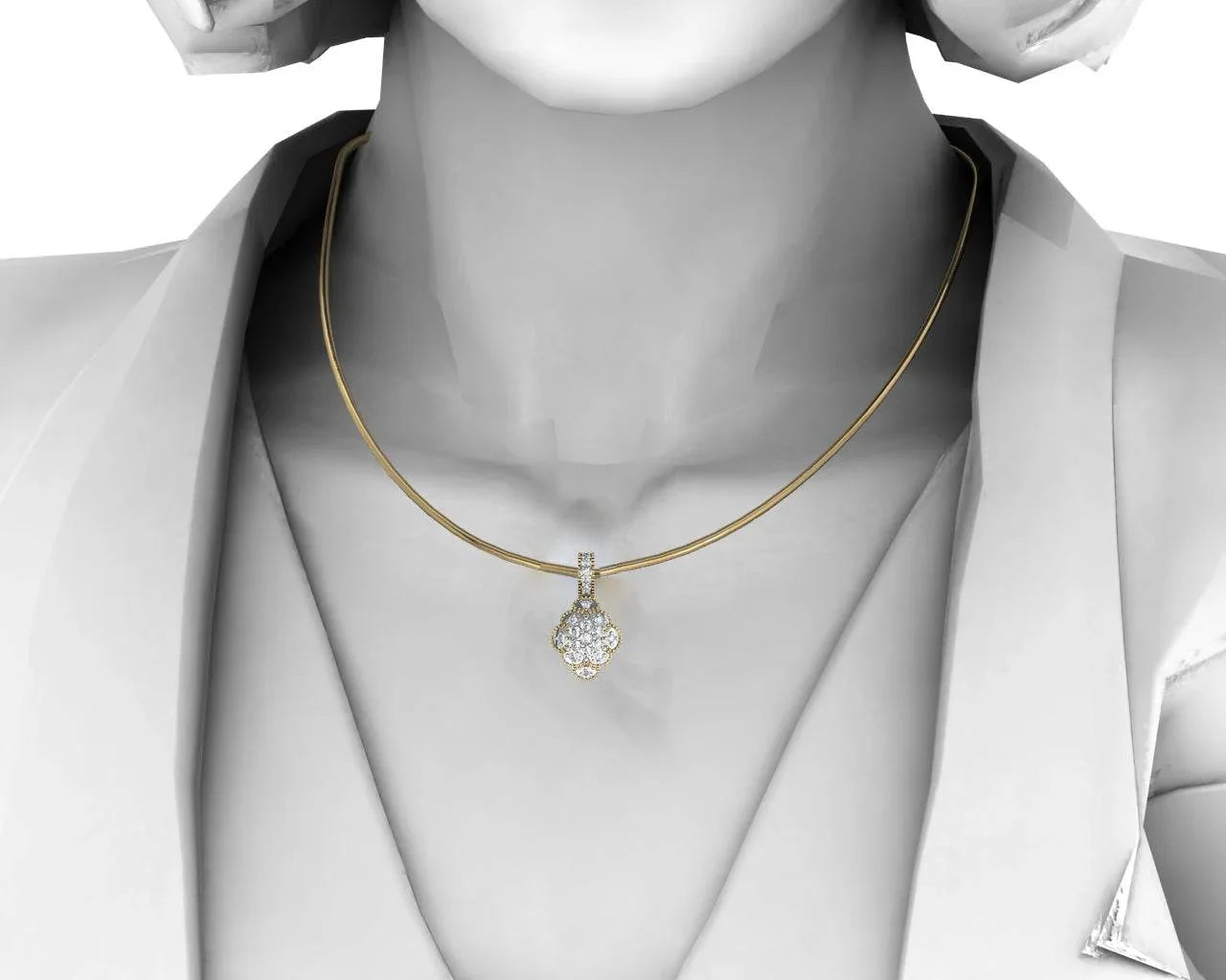 Winsome Daily Wear Diamond Pendant - Jewelslane