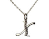 Alphabet X pendant with diamonds - Jewelslane