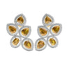 Yellow Sapphire & Diamond Earrings - Jewelslane