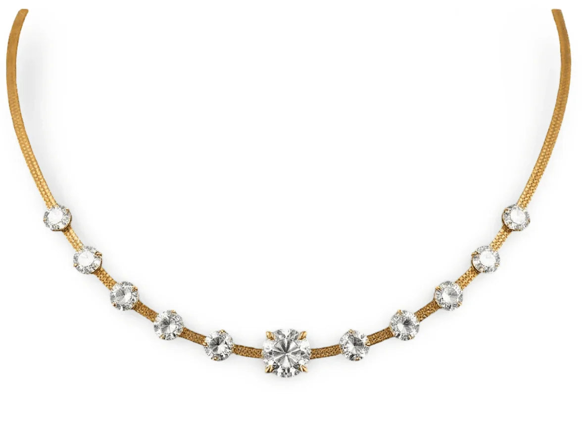 Aamna Lab Grown Diamond Necklace in Gold - Jewelslane