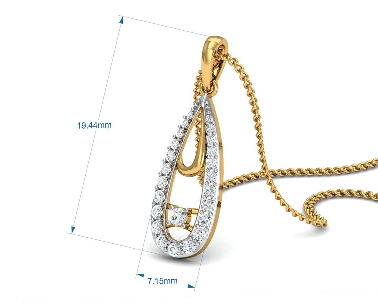 Aanshi Diamond Pendant - Jewelslane