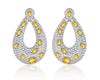 Abeena Party wear Diamond Look Silver Danglers - Jewelslane