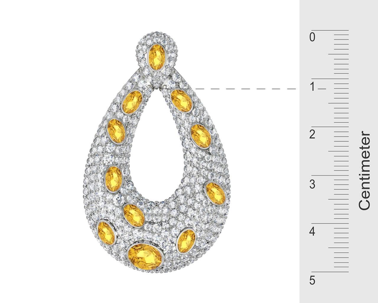 Abeena Party wear Diamond Look Silver Danglers - Jewelslane