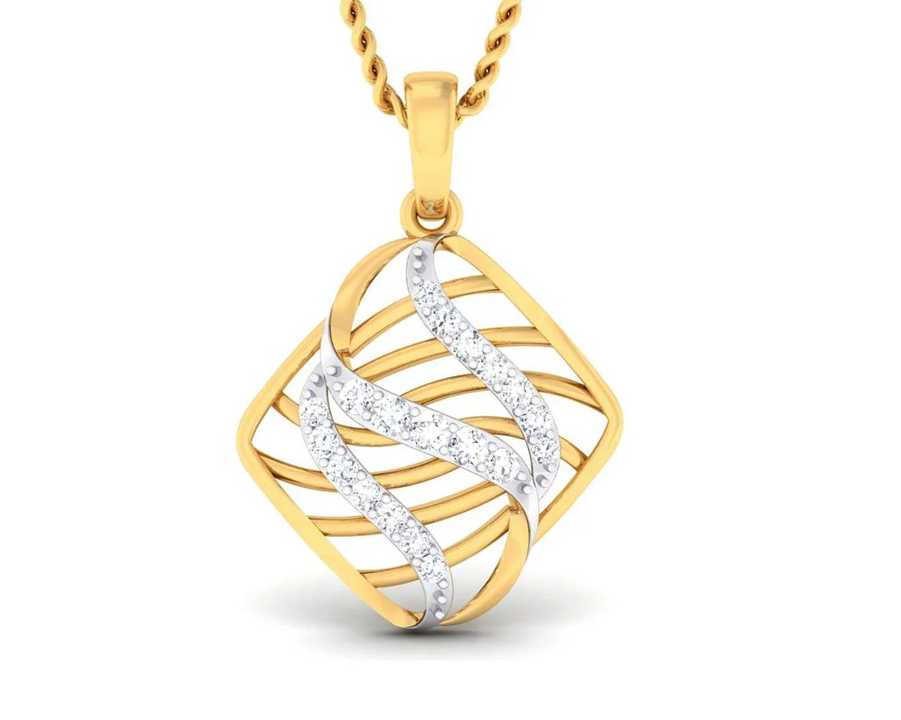 Adana Contemporary Diamond Pendant - Jewelslane